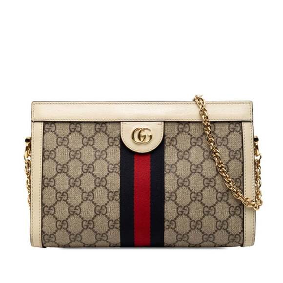 GUCCI Cream Leather Shoulder Bag - Picture 1 of 6